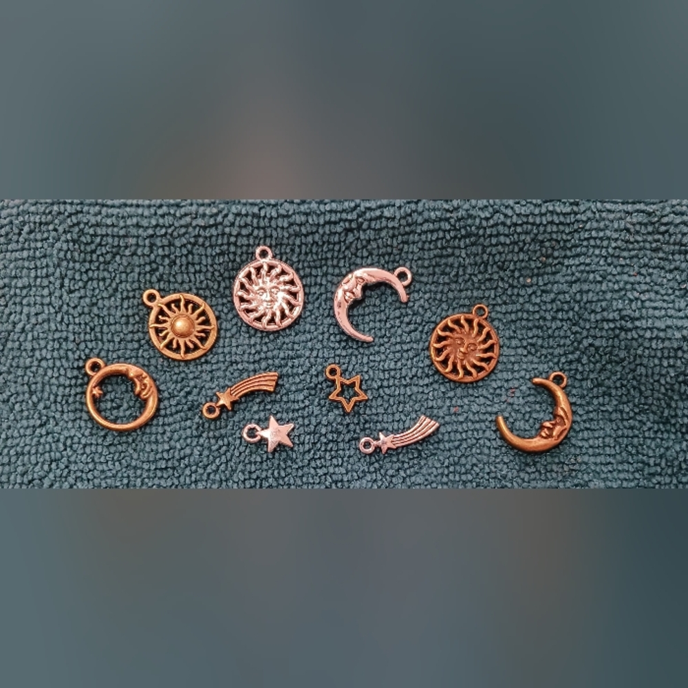 Repurpose Jewelry Mix Plus 10 New Charms - Picture 3 of 3